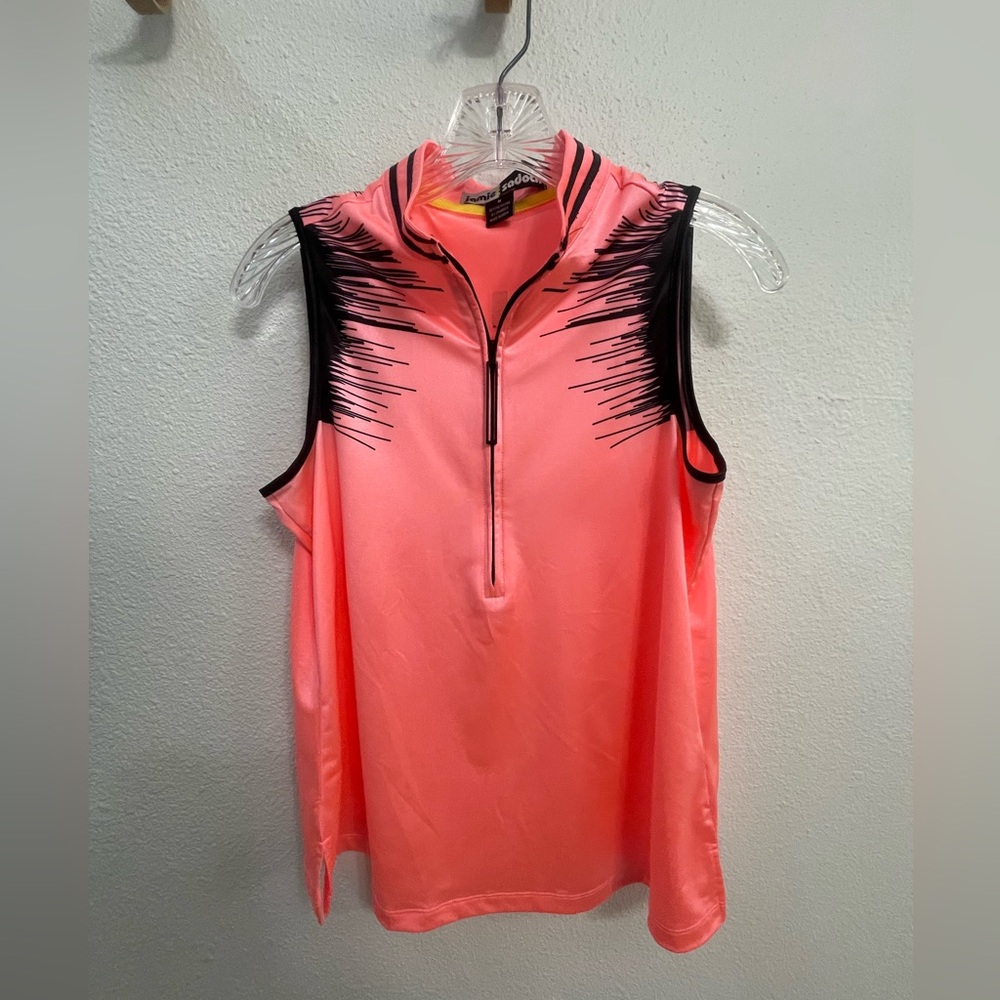 Jamie Sadock Coral Sleeveless Tank with Black Accents